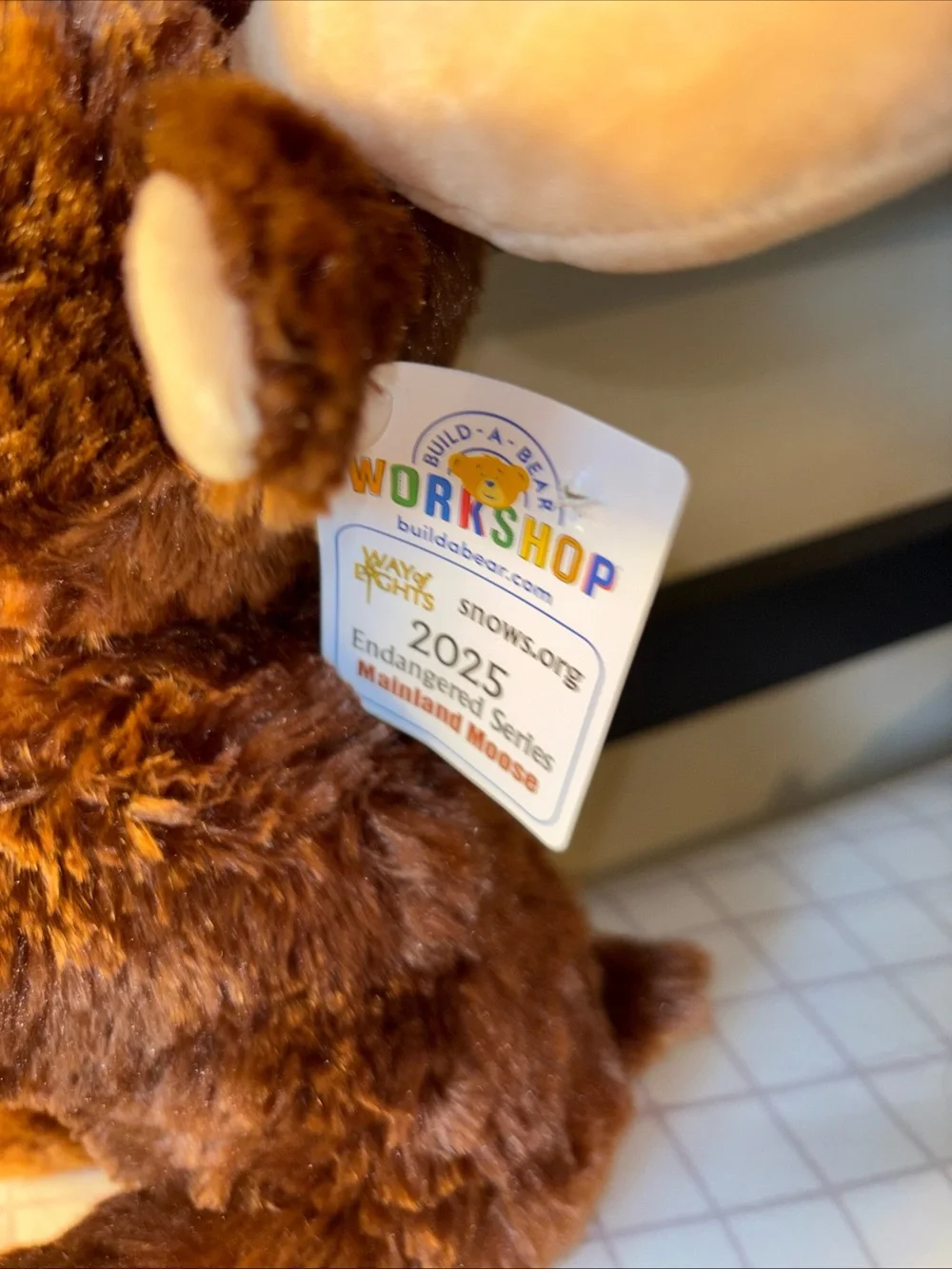 Build-A-Bear Plush Moose in Brown and Cream this moose is retired